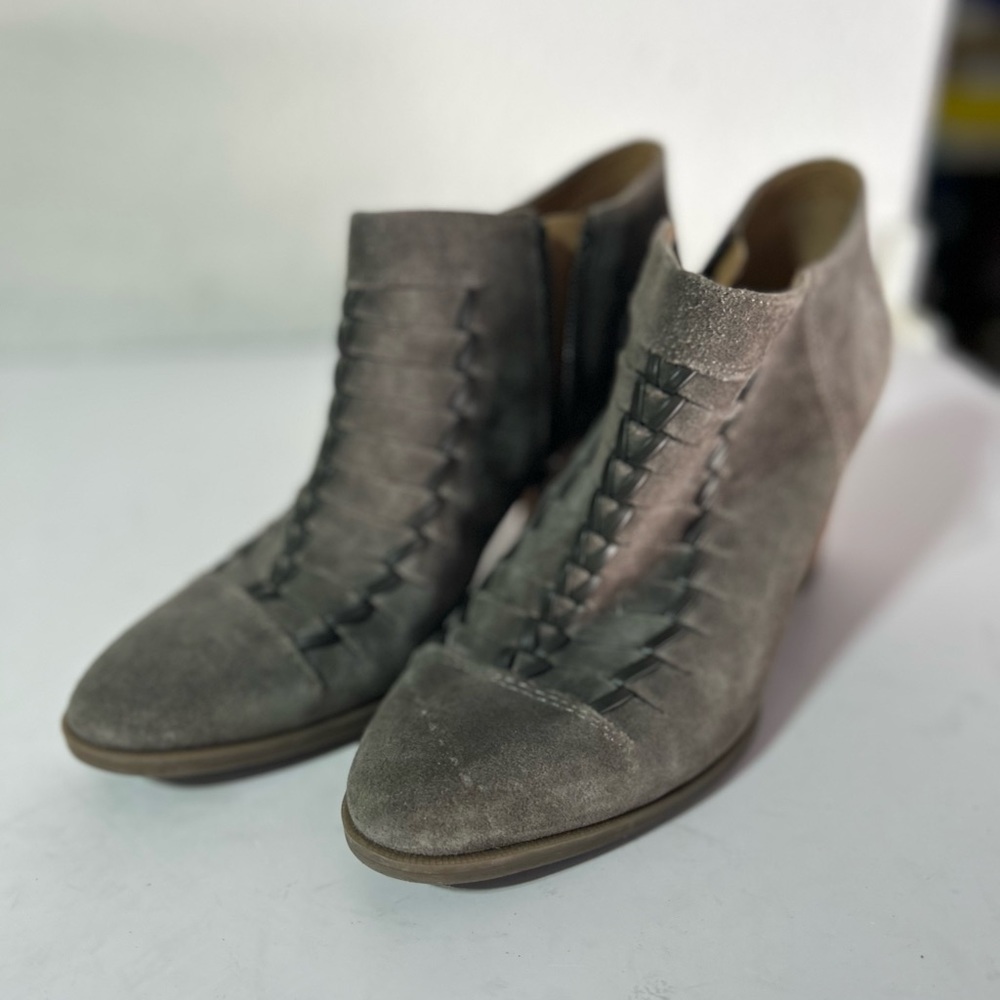 Franco Sarto Women's Leather Booties in Grey